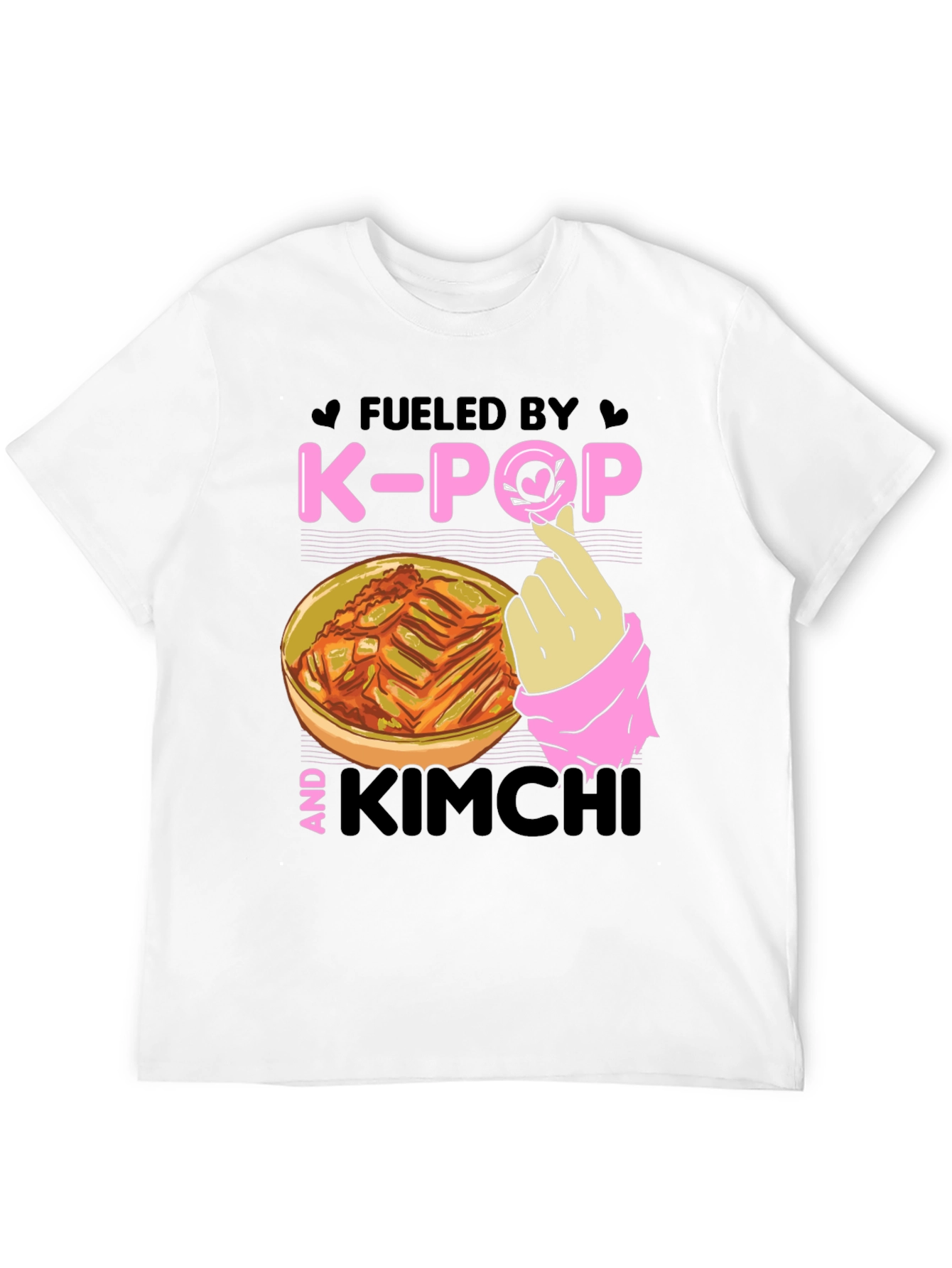 Fueled by K-Pop & Kimchi Black T-Shirt