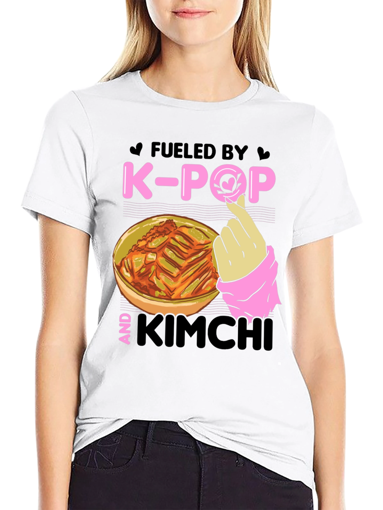 Fueled by K-Pop & Kimchi Black T-Shirt