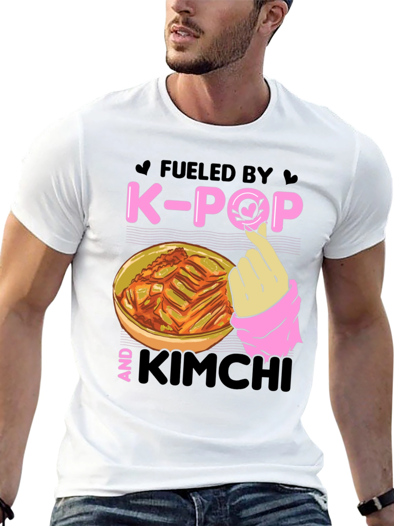Fueled by K-Pop & Kimchi Black T-Shirt