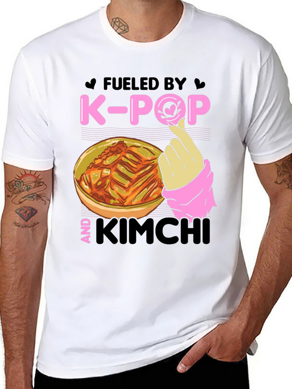 Fueled by K-Pop & Kimchi Black T-Shirt