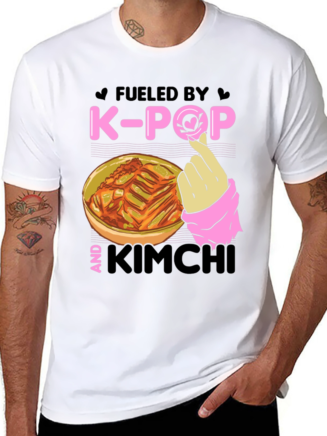 Fueled by K-Pop & Kimchi Black T-Shirt