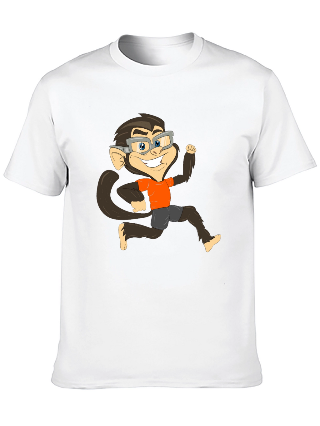 Monkey Cartoon Graphic T-Shirt