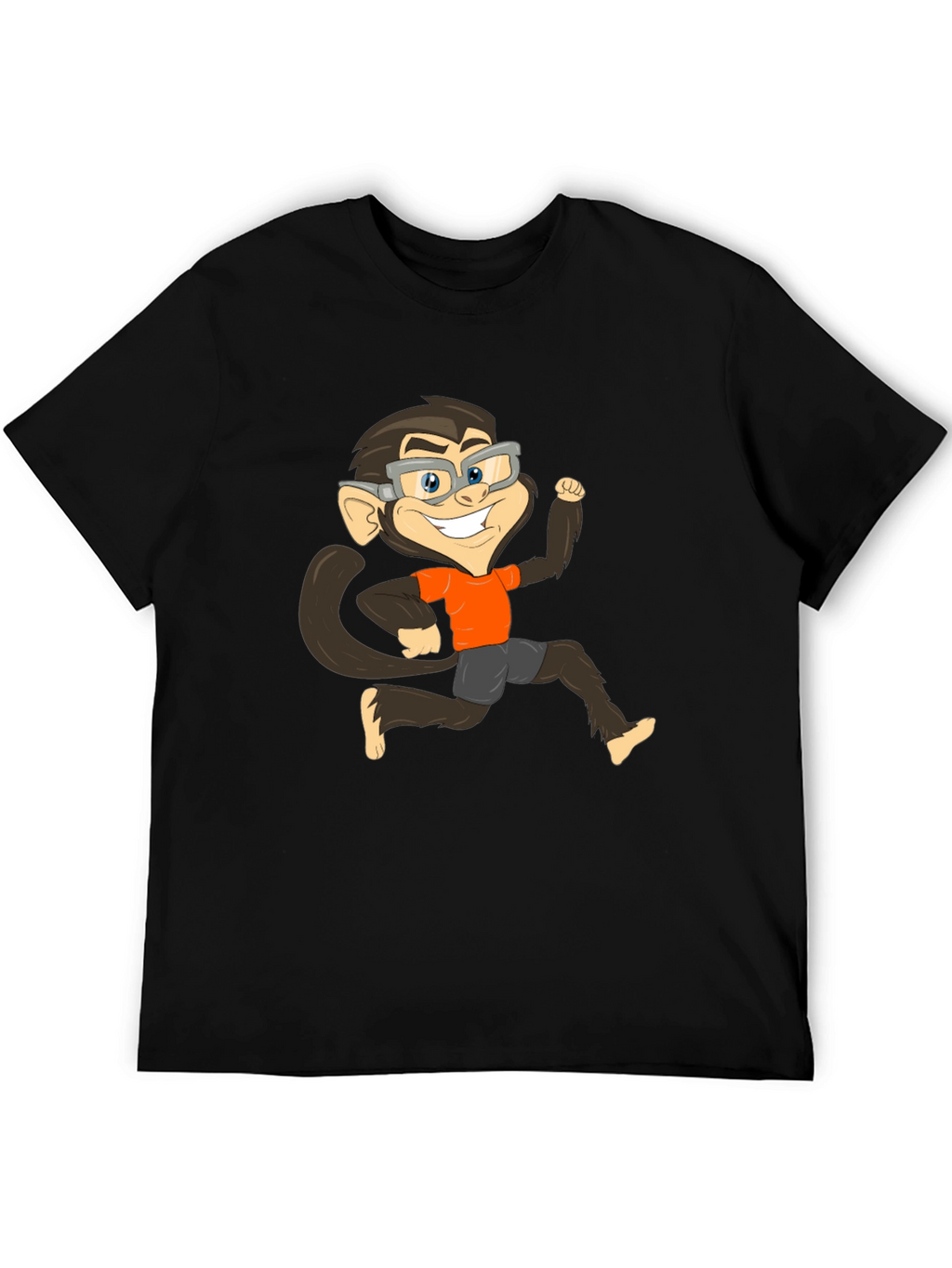 Monkey Cartoon Graphic T-Shirt