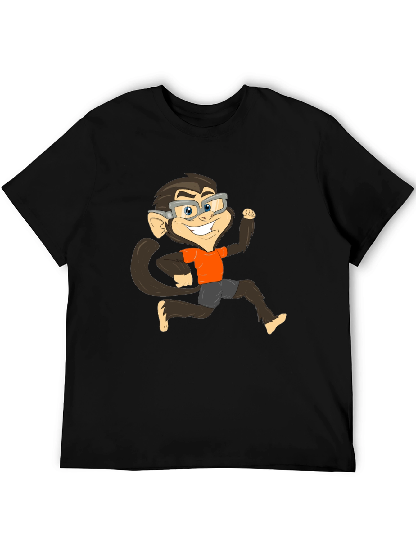 Monkey Cartoon Graphic T-Shirt