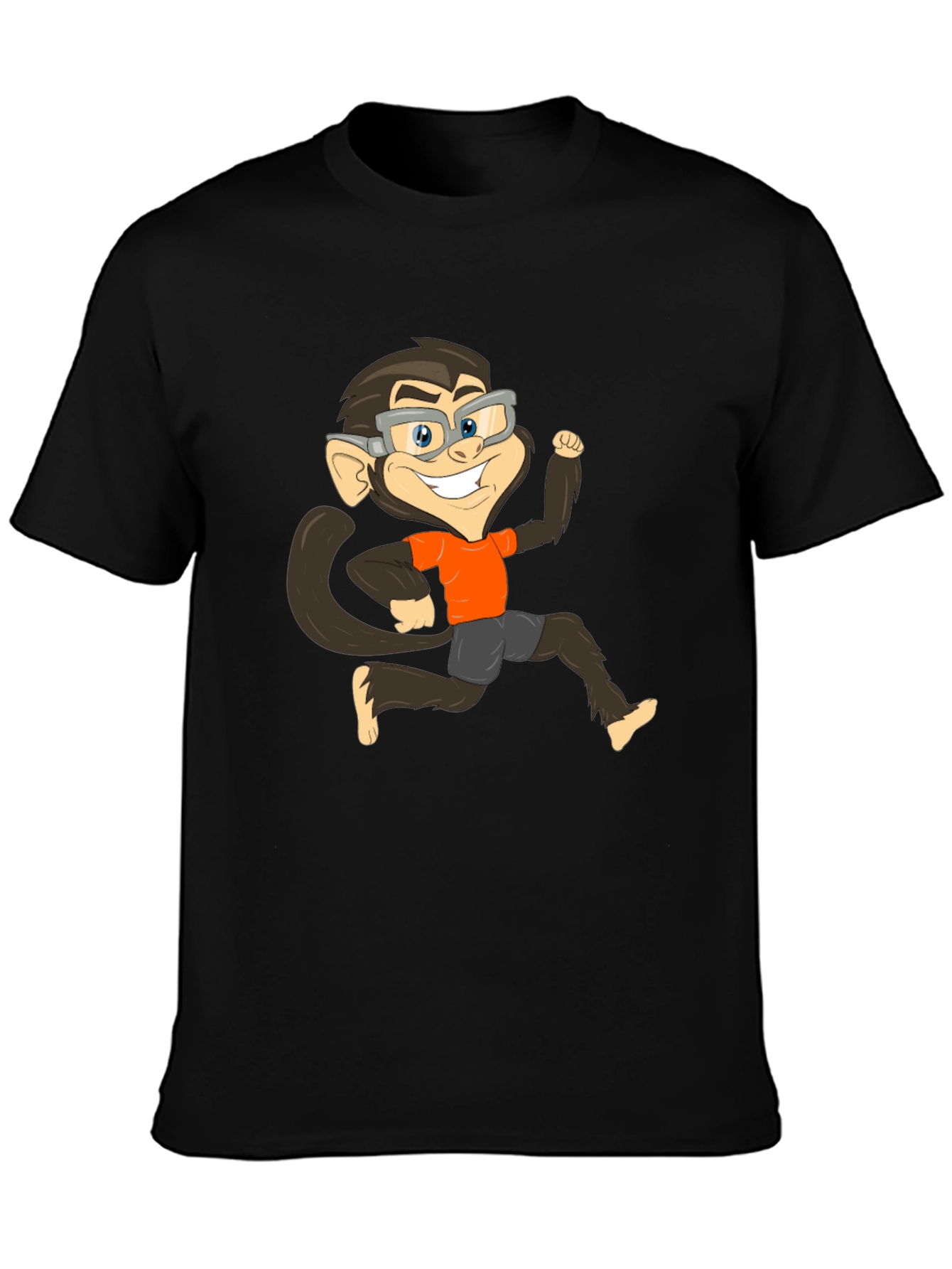 Monkey Cartoon Graphic T-Shirt