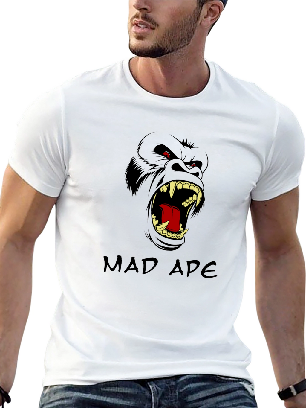 Mad Ape Graphic T-Shirt - Black Cotton Tee