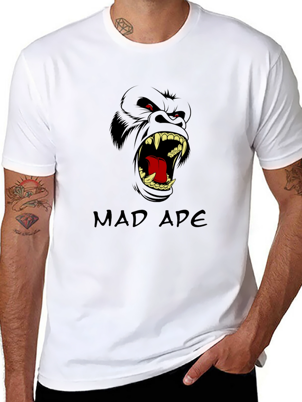 Mad Ape Graphic T-Shirt - Black Cotton Tee