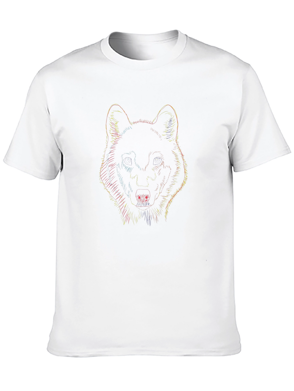 Wolf Graphic Print Black T-Shirt for Men