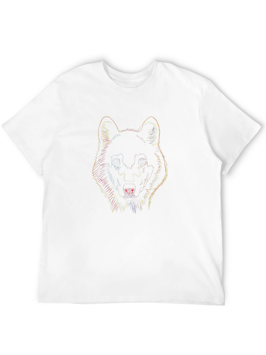 Wolf Graphic Print Black T-Shirt for Men