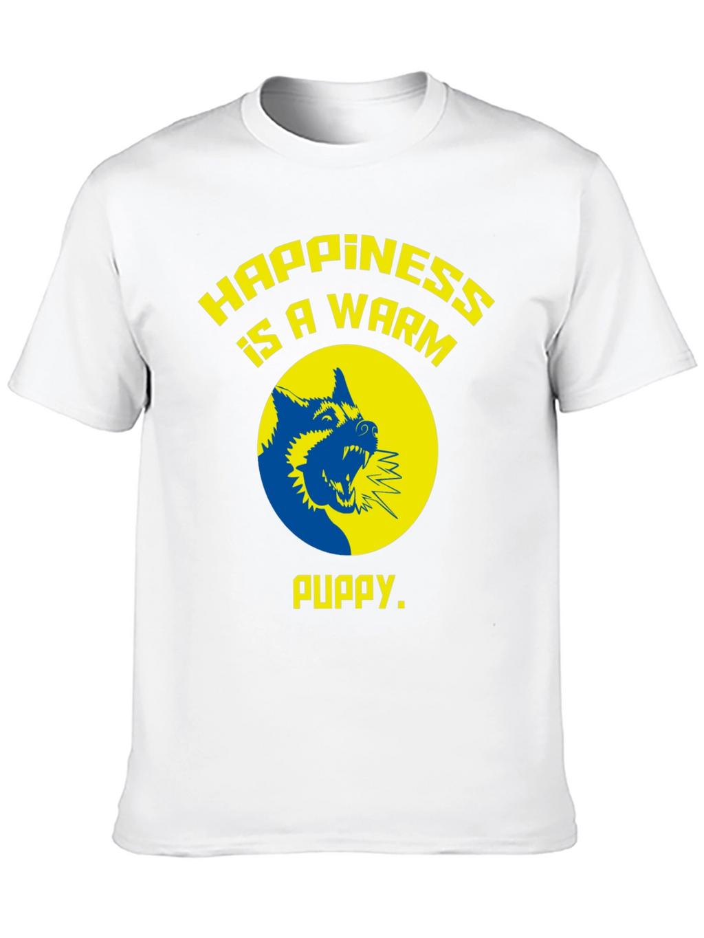 Happiness is a Warm Puppy Graphic Tee - Black