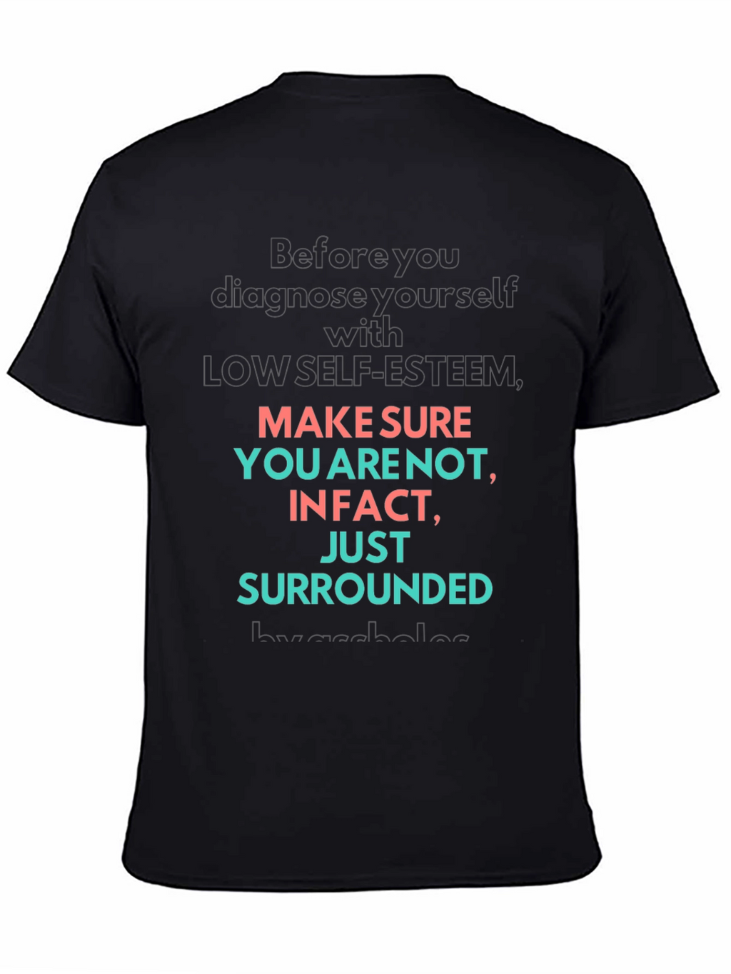 Self-Esteem Graphic Tee - Black T-Shirt