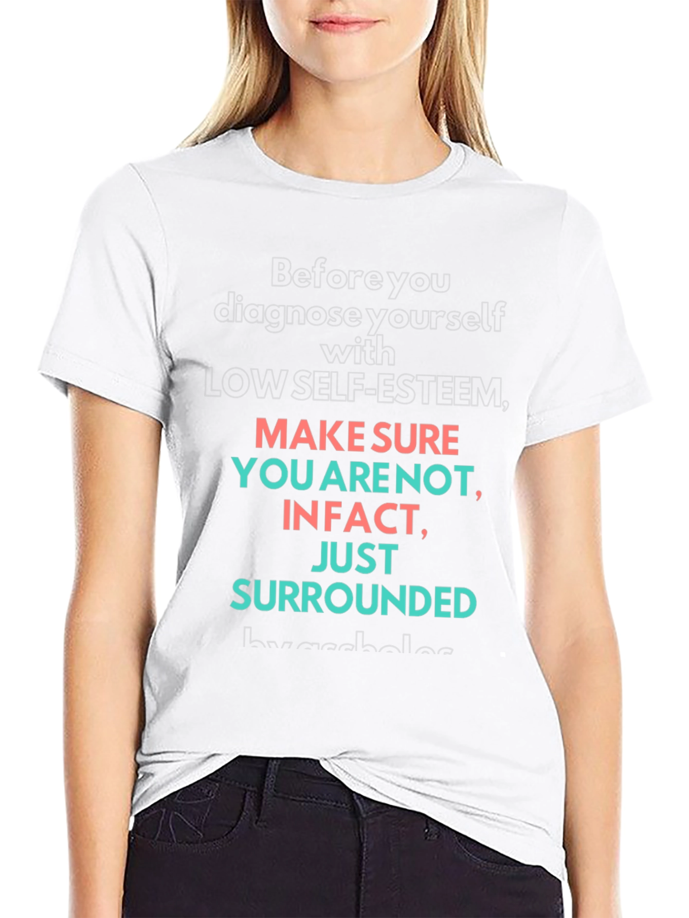 Self-Esteem Graphic Tee - Black T-Shirt