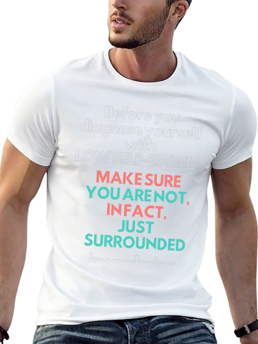 Self-Esteem Graphic Tee - Black T-Shirt
