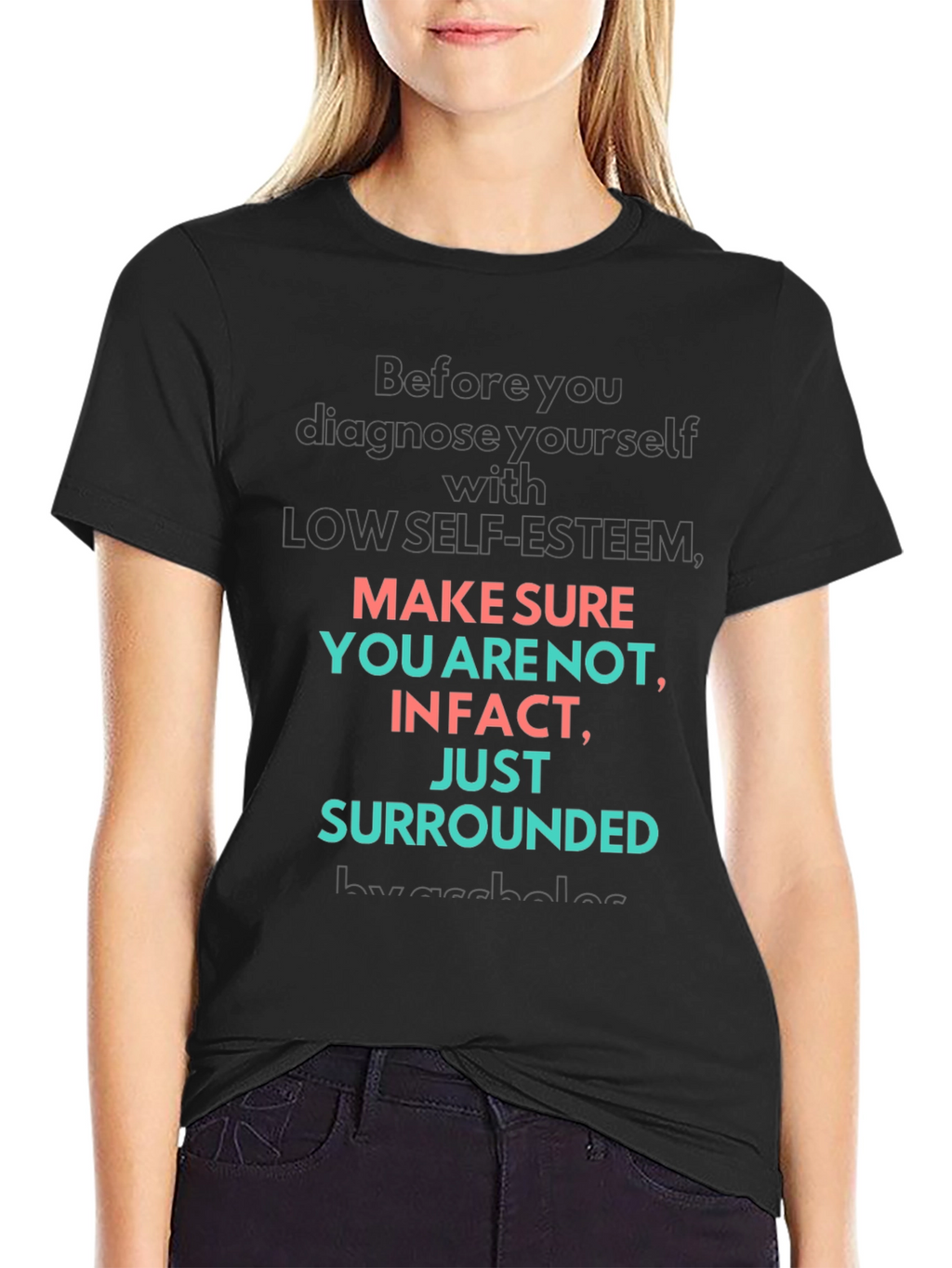 Self-Esteem Graphic Tee - Black T-Shirt
