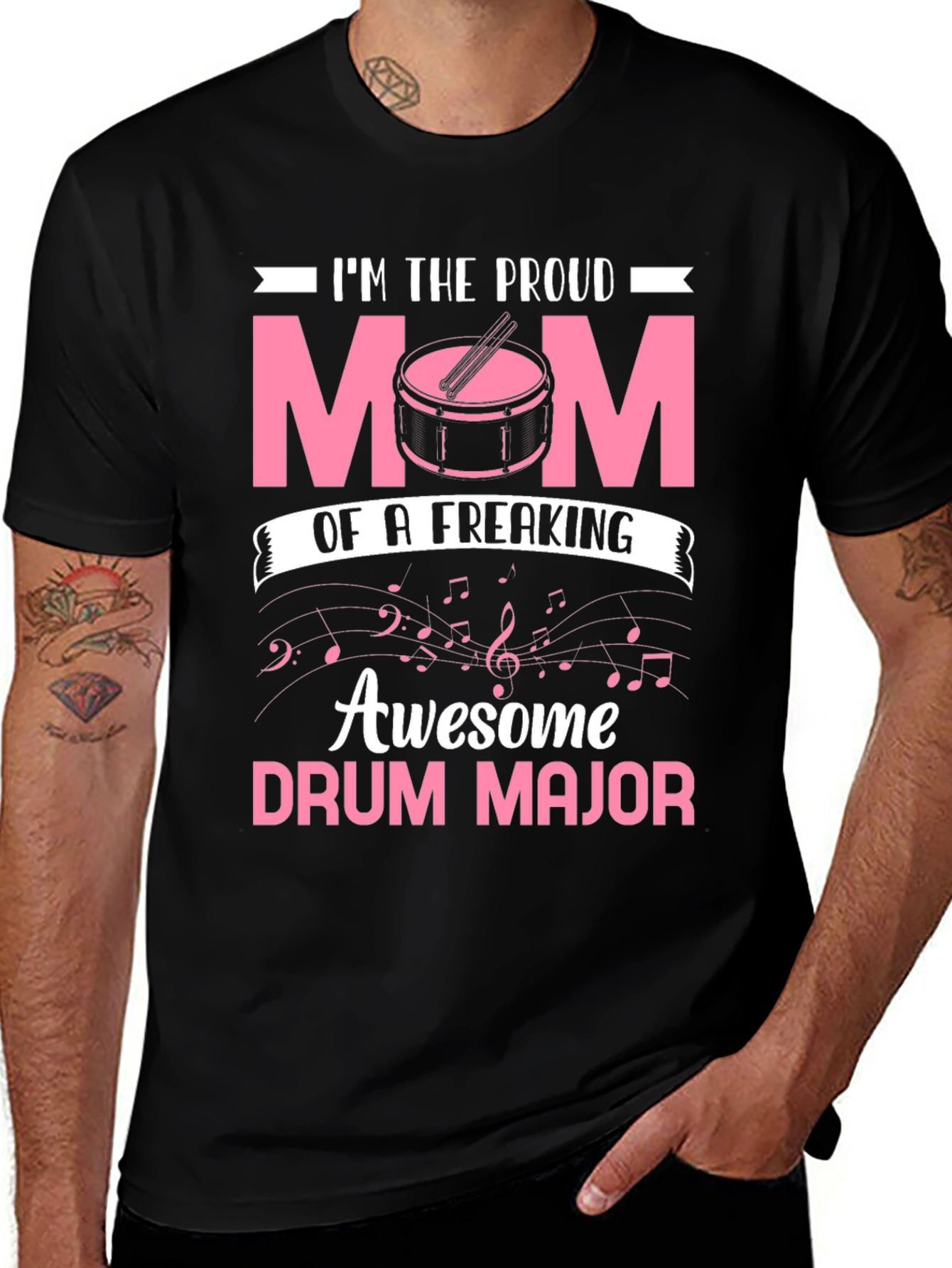 Proud Drum Major Mom T-Shirt - Awesome Band Tee