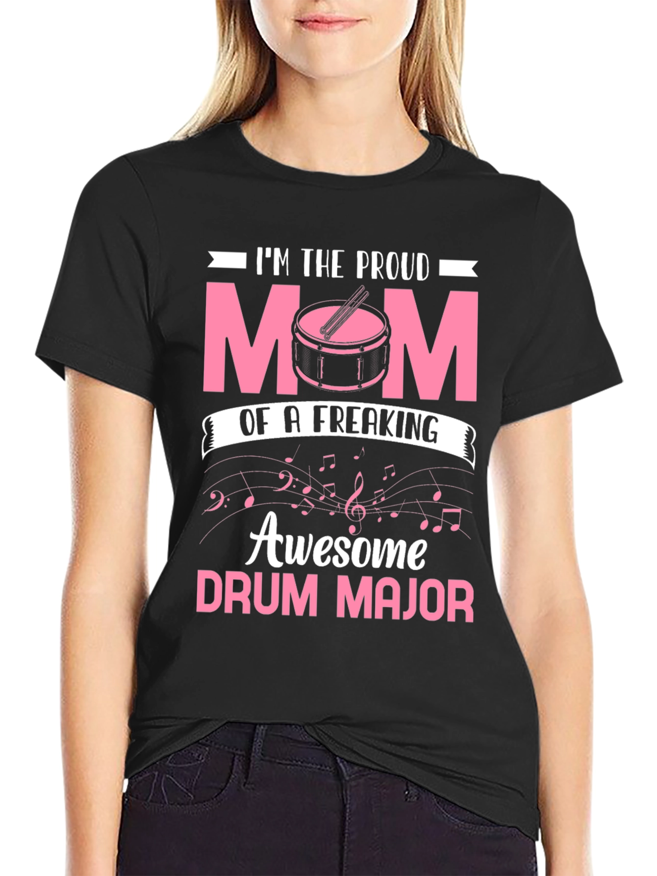 Proud Drum Major Mom T-Shirt - Awesome Band Tee