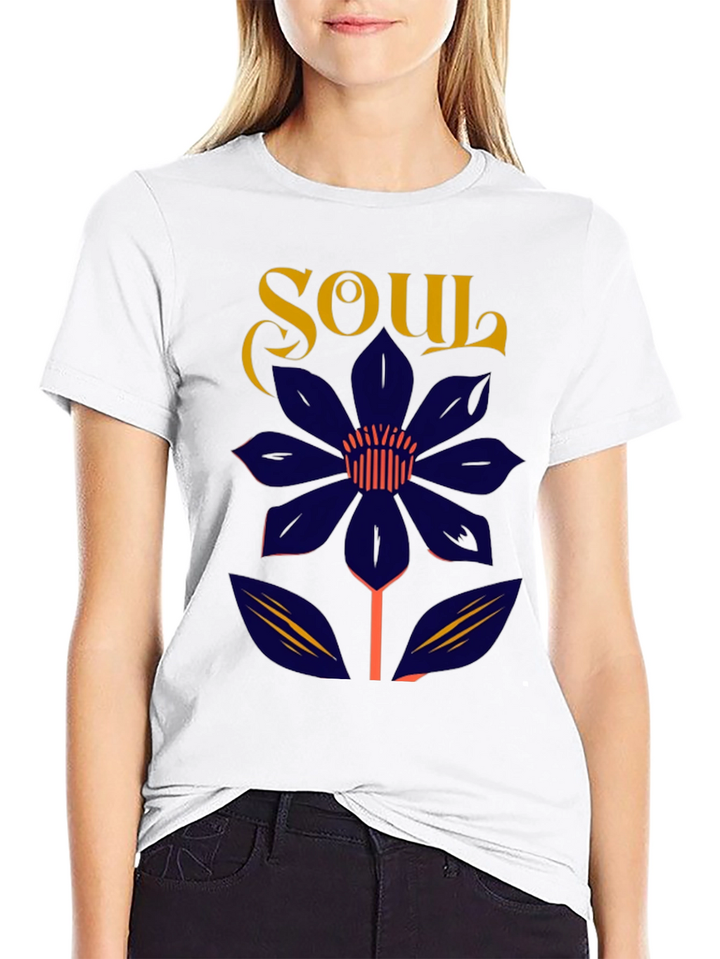 Soul Flower Graphic Tee - Unisex Black Cotton T-Shirt