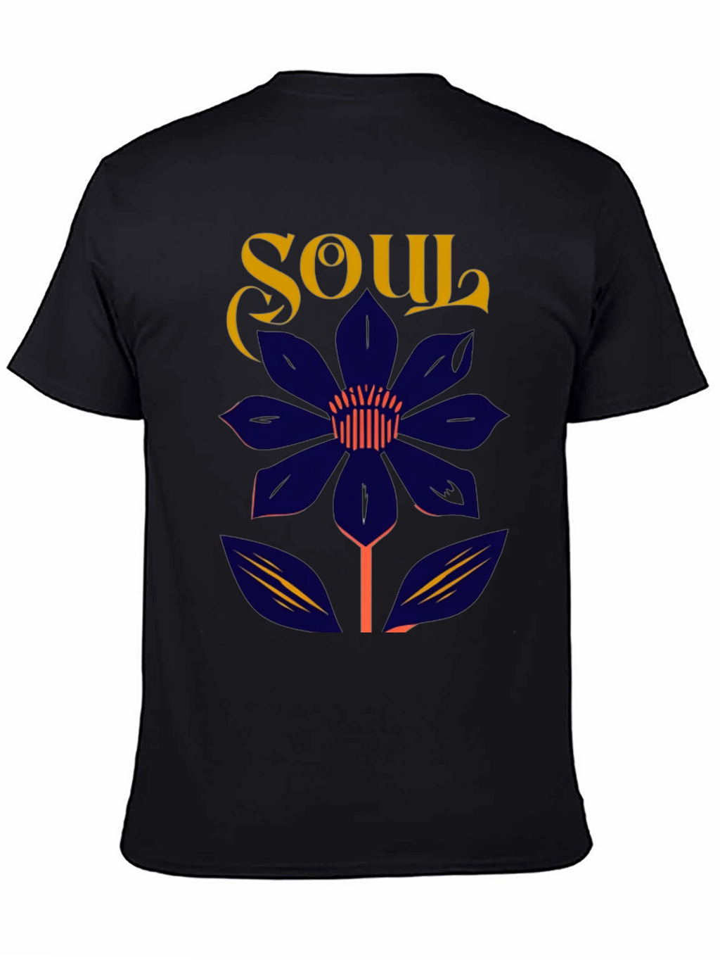 Soul Flower Graphic Tee - Unisex Black Cotton T-Shirt