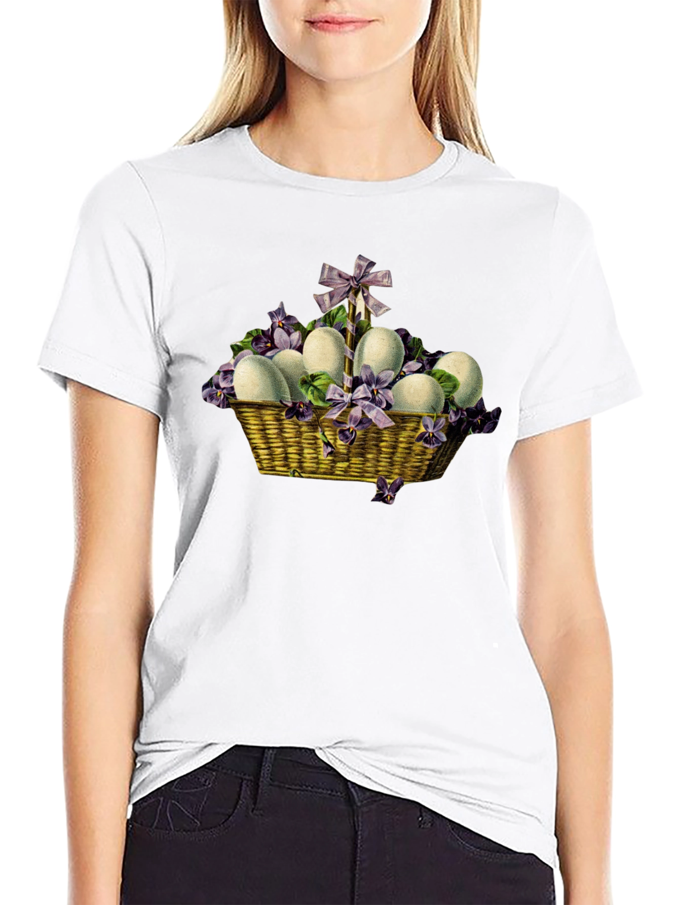 Easter Egg Basket Graphic Tee