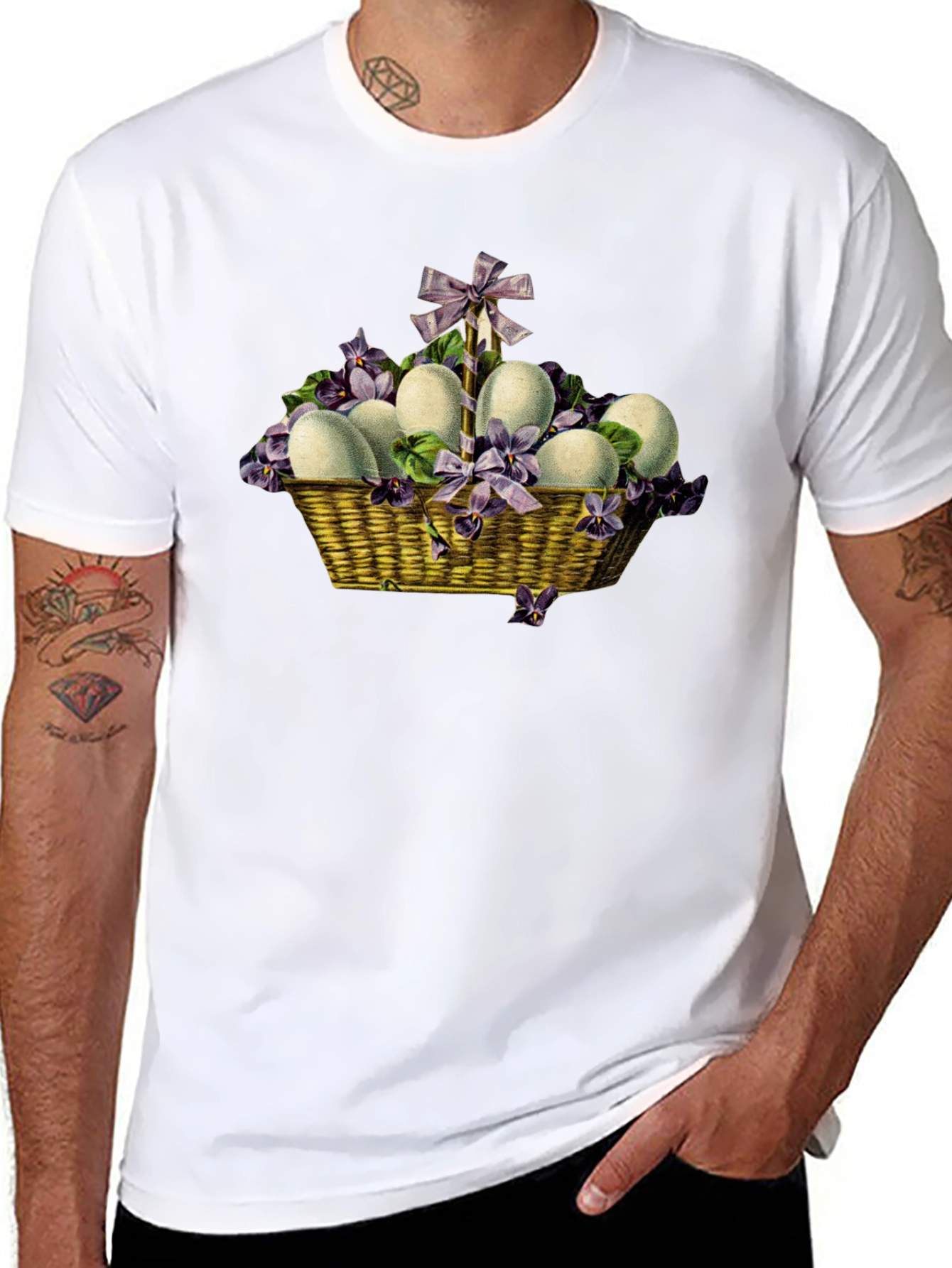 Easter Egg Basket Graphic Tee