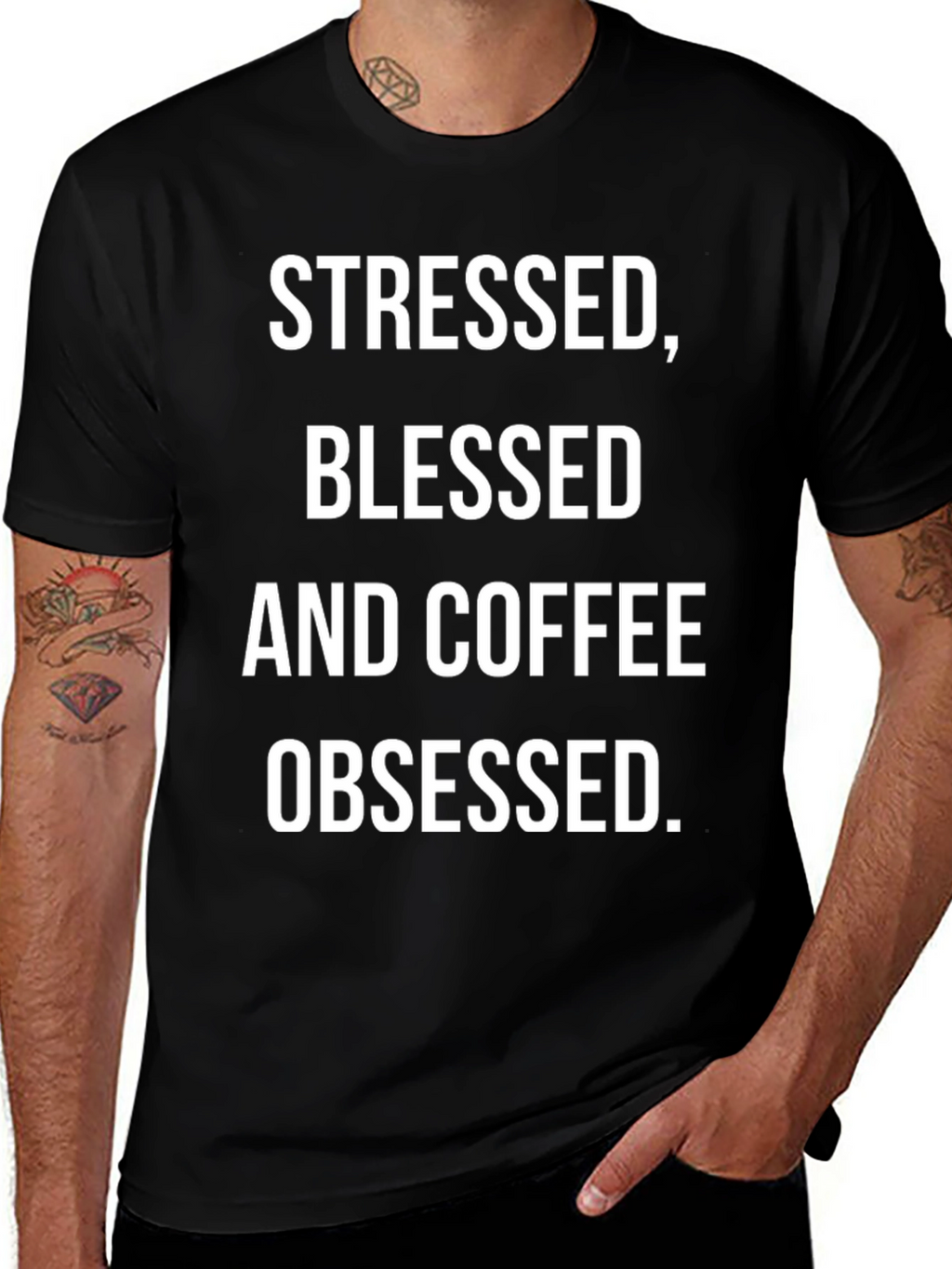 Stressed Blessed Coffee Obsessed Tee