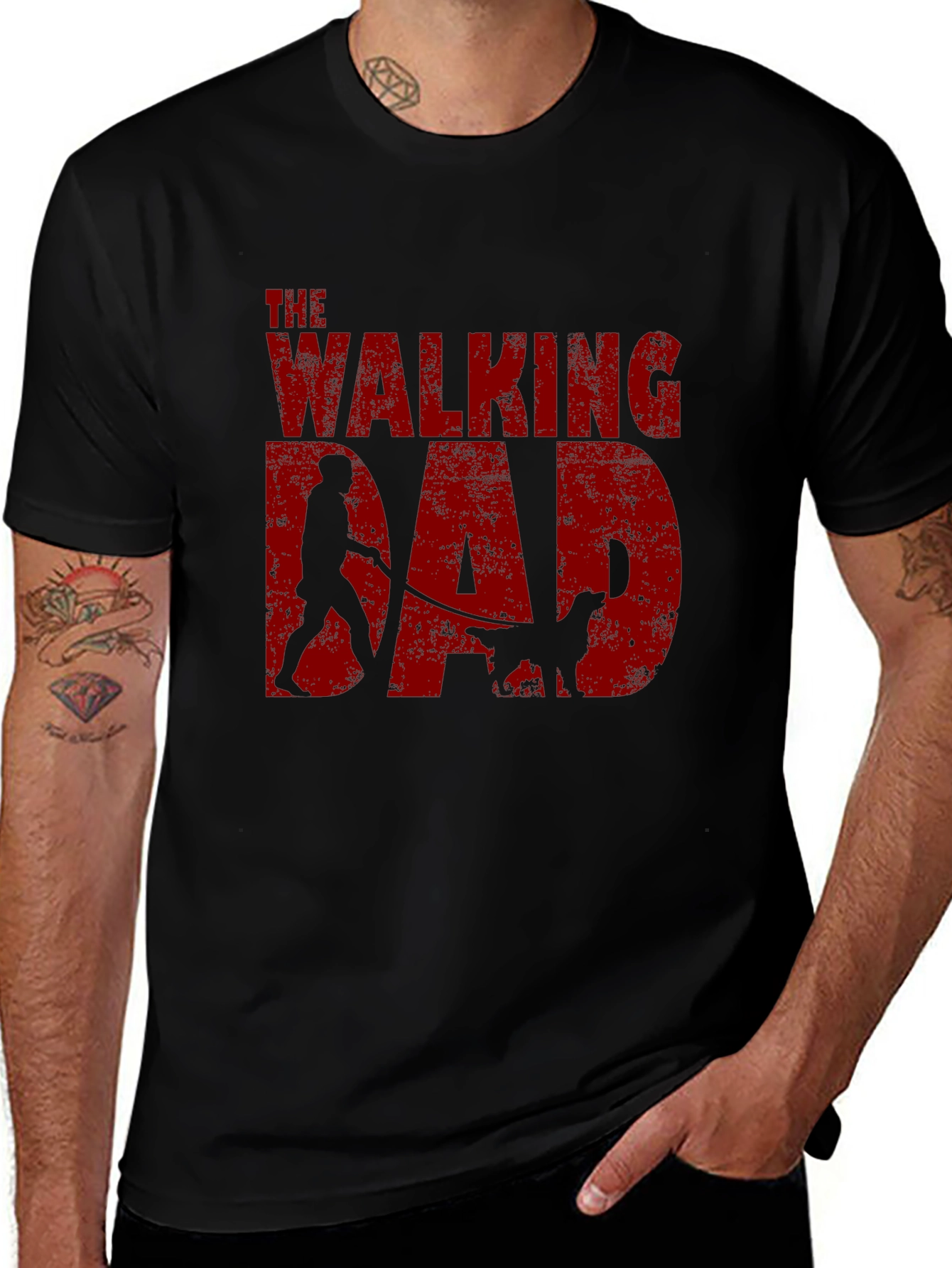 The Walking Dad Graphic Tee - Black