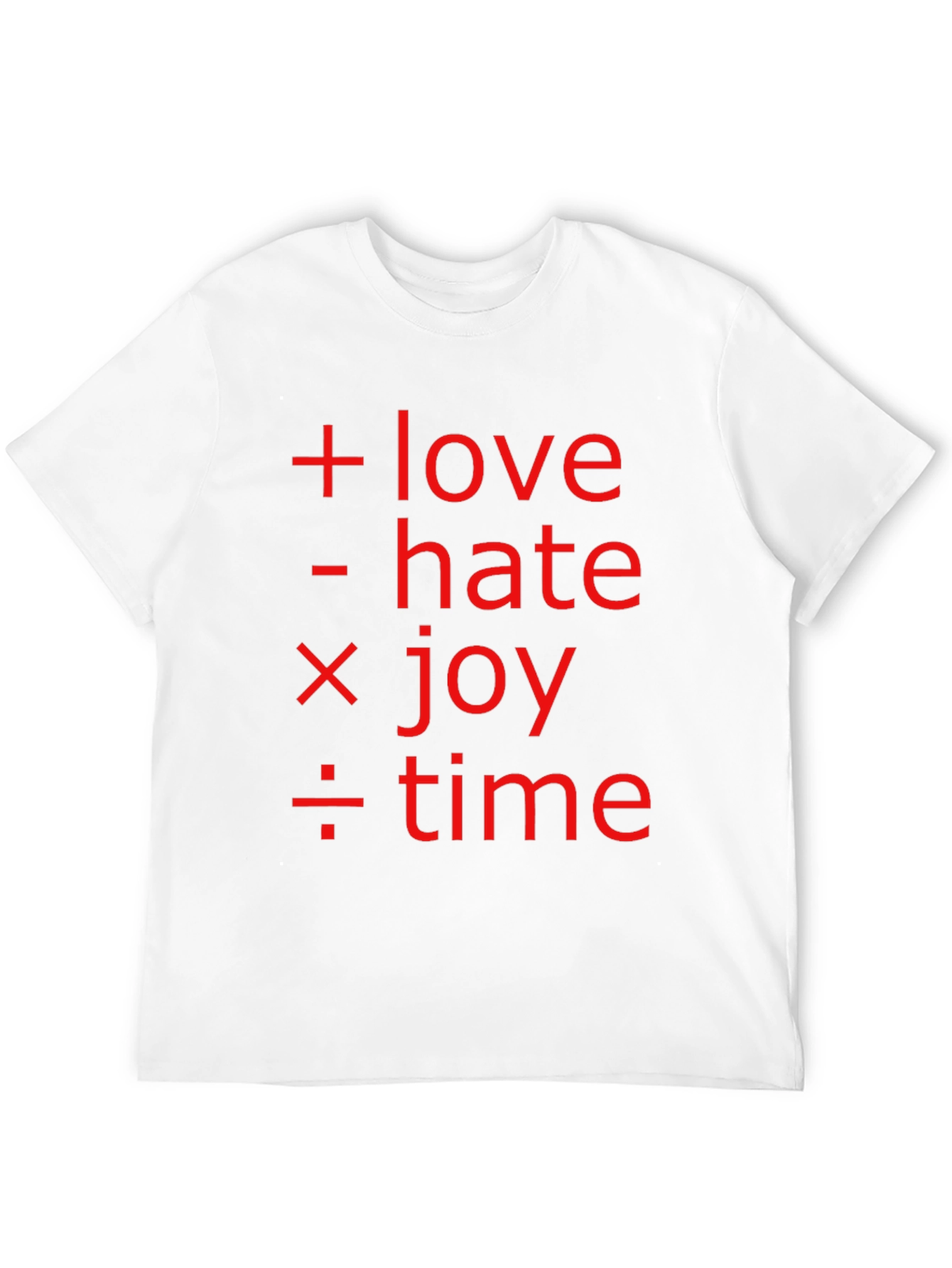 Math of Life Tee: Love Hate Joy & Time!