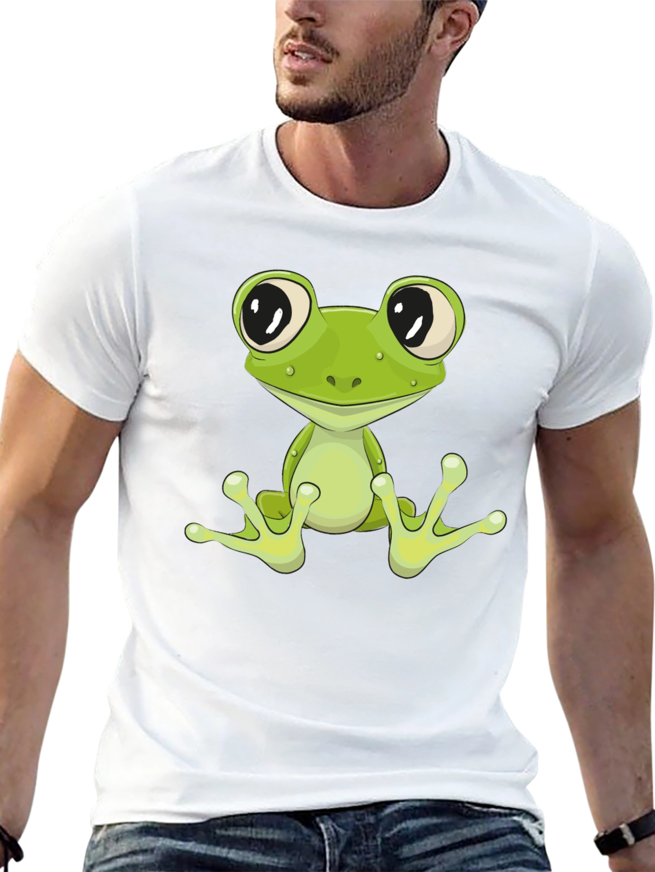 Frog Graphic Tee - Cool Cartoon Animal T-Shirt
