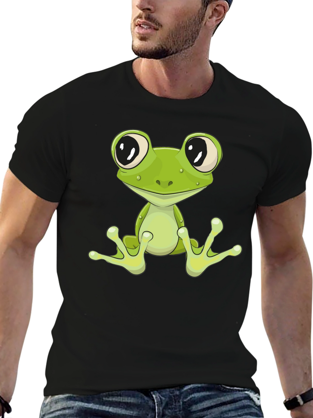 Frog Graphic Tee - Cool Cartoon Animal T-Shirt