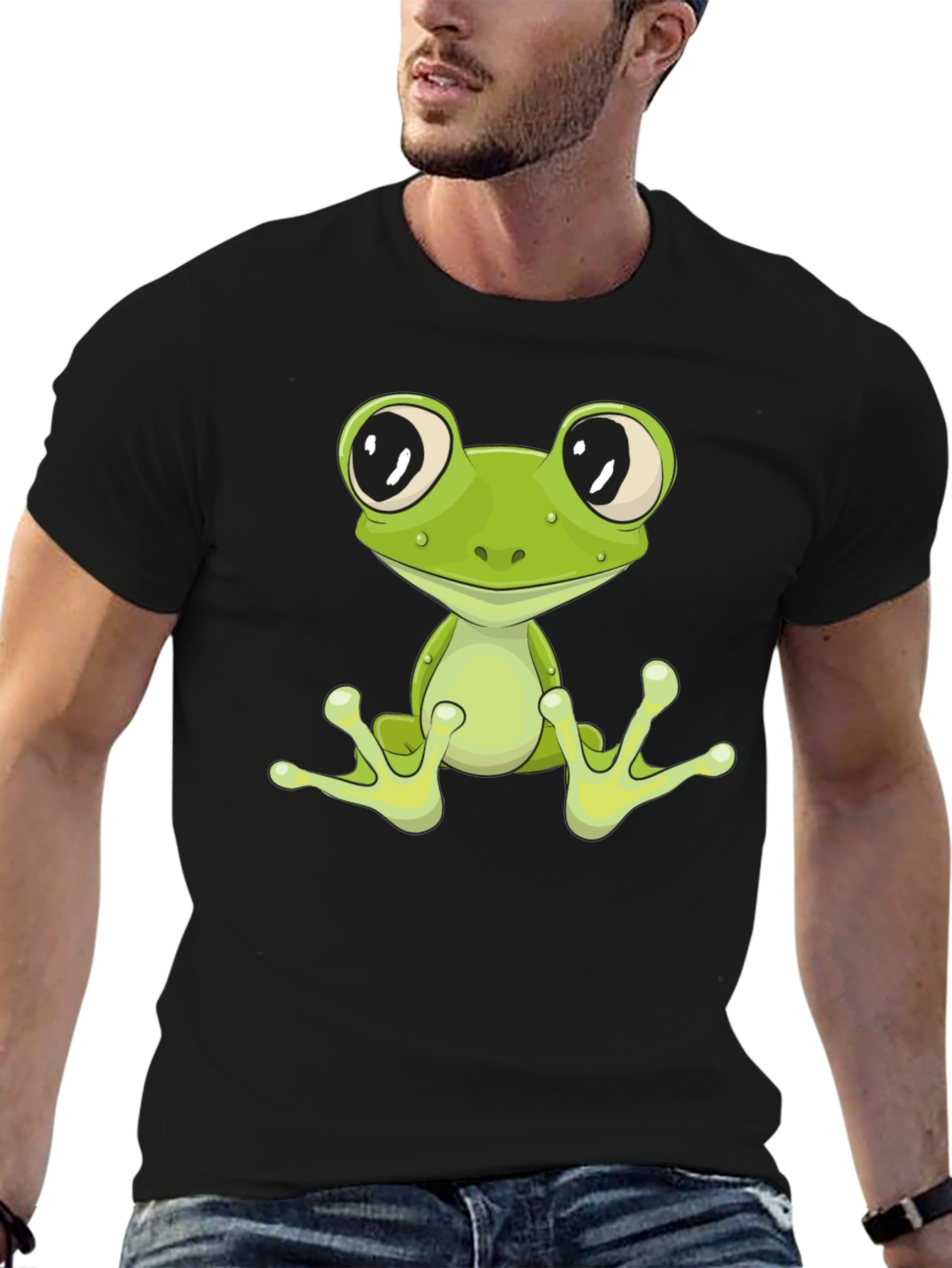 Frog Graphic Tee - Cool Cartoon Animal T-Shirt