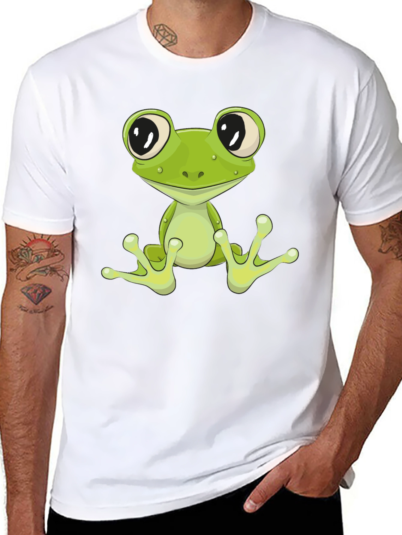Frog Graphic Tee - Cool Cartoon Animal T-Shirt