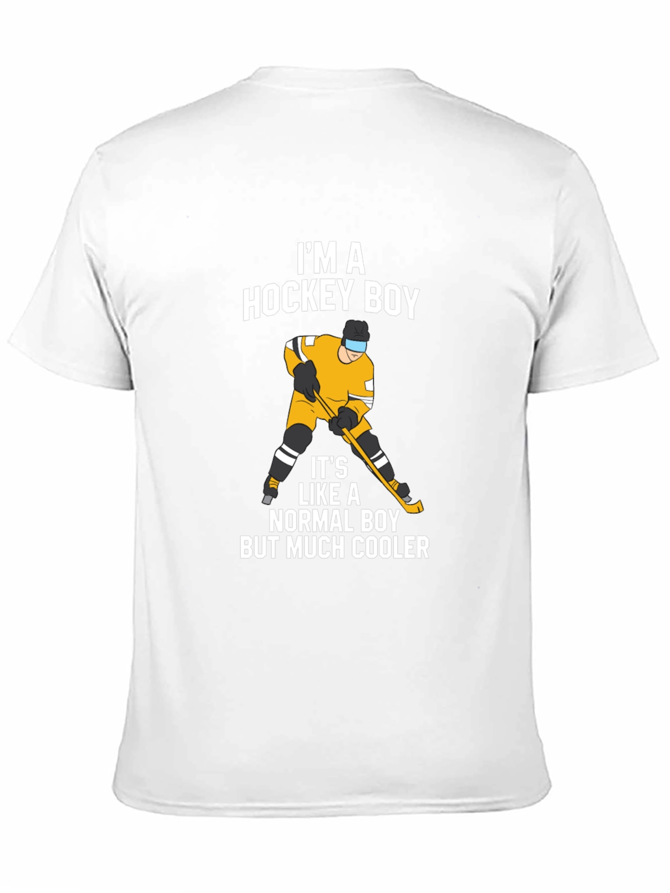 Im A Hockey Boy T-Shirt - Black Cotton Tee