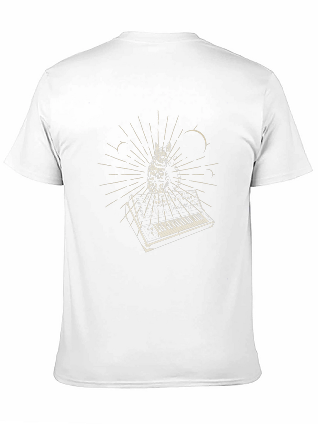Cat Keyboard T-Shirt - Black Cotton Blend