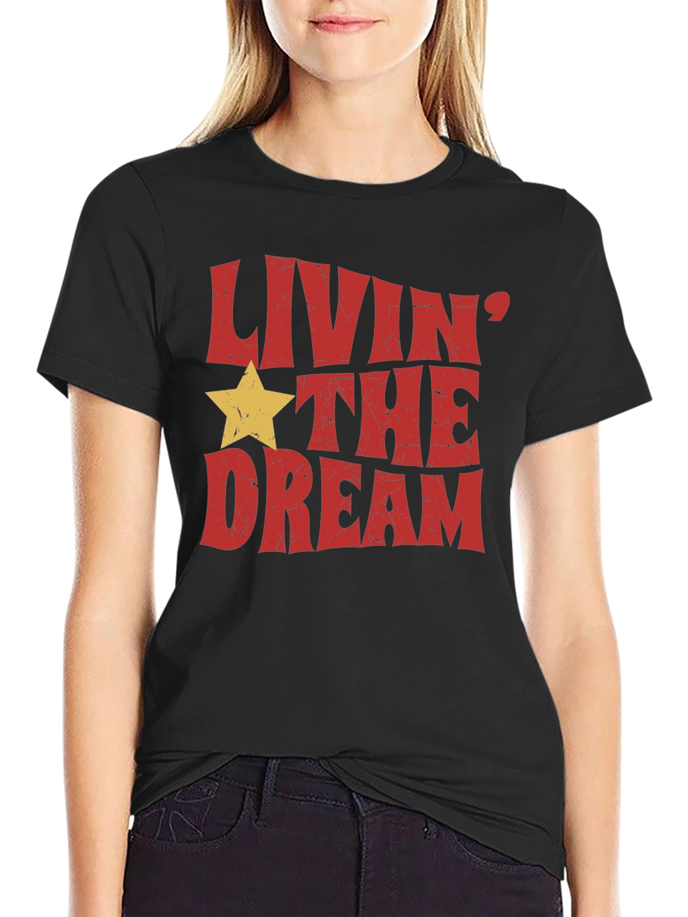 Livin the Dream Graphic Tee - Retro Style