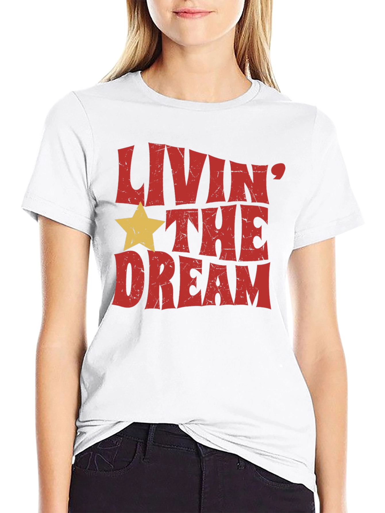 Livin the Dream Graphic Tee - Retro Style