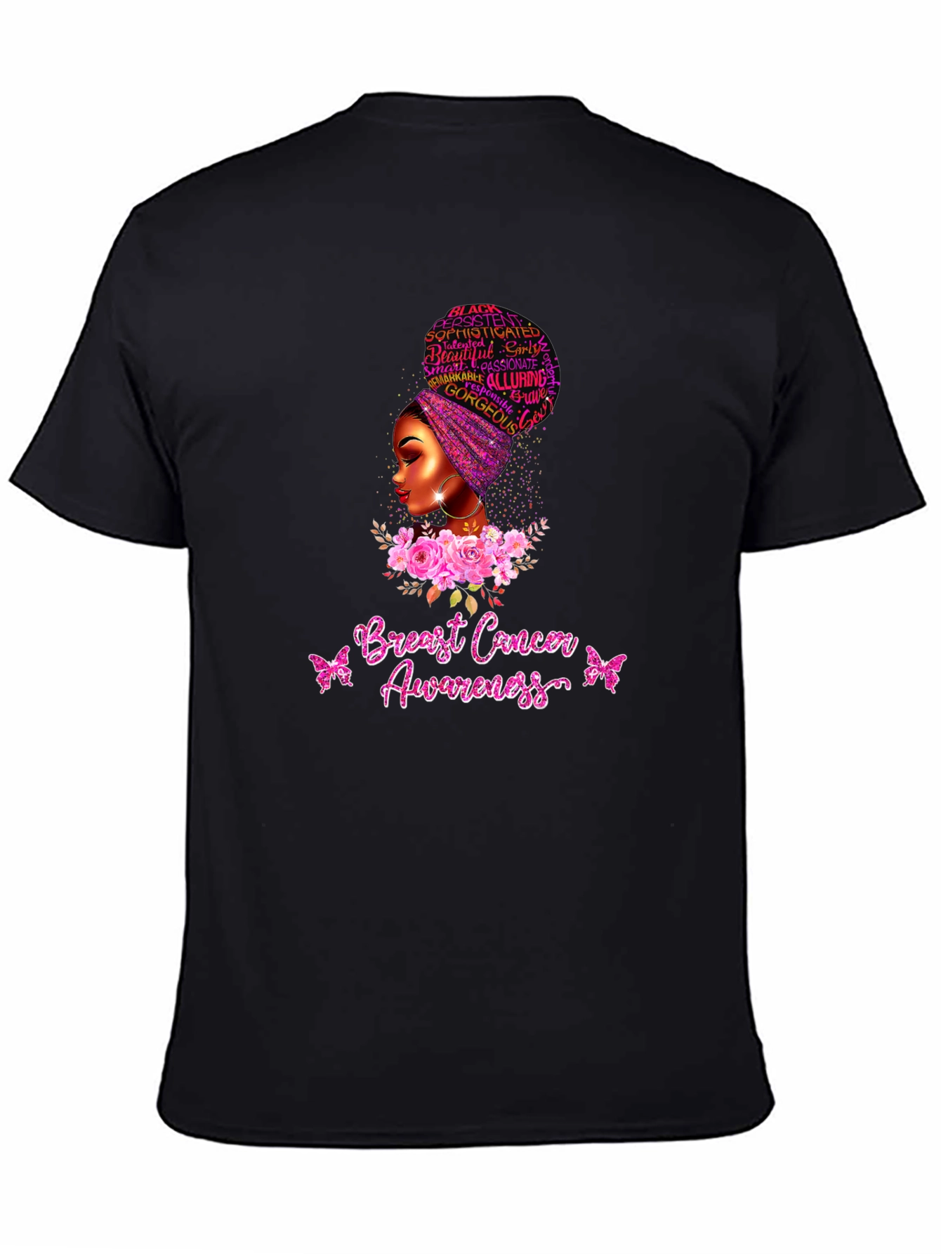 Breast Cancer Awareness Black Woman T-Shirt