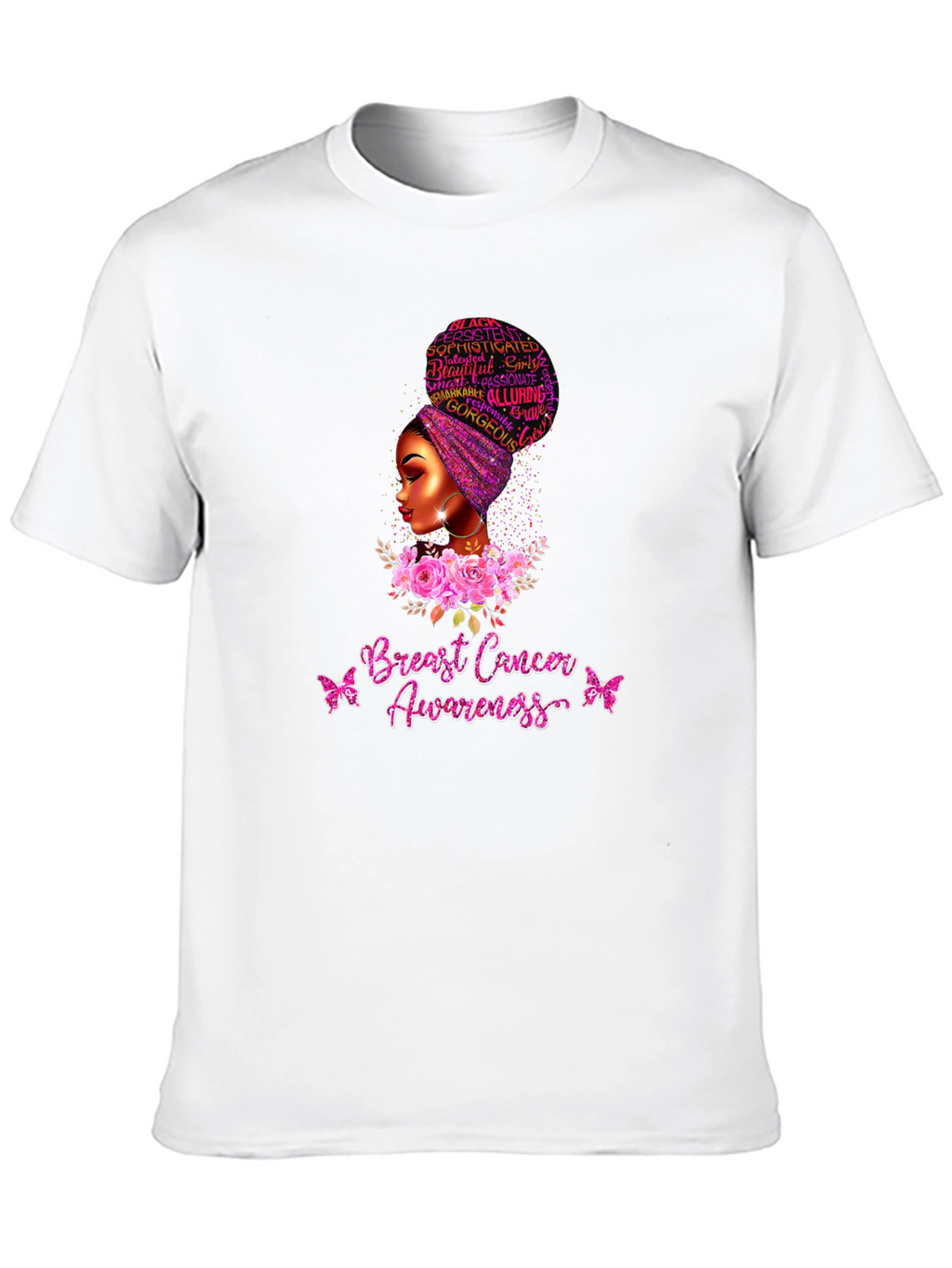 Breast Cancer Awareness Black Woman T-Shirt