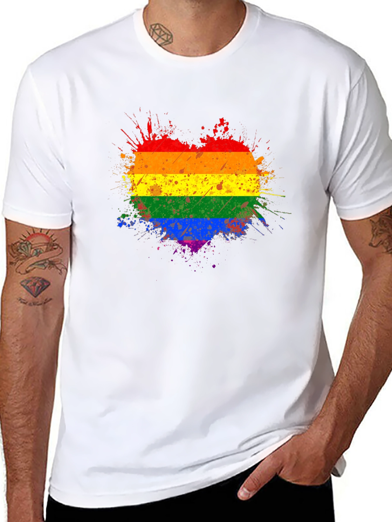 Pride Heart Splatter T-Shirt