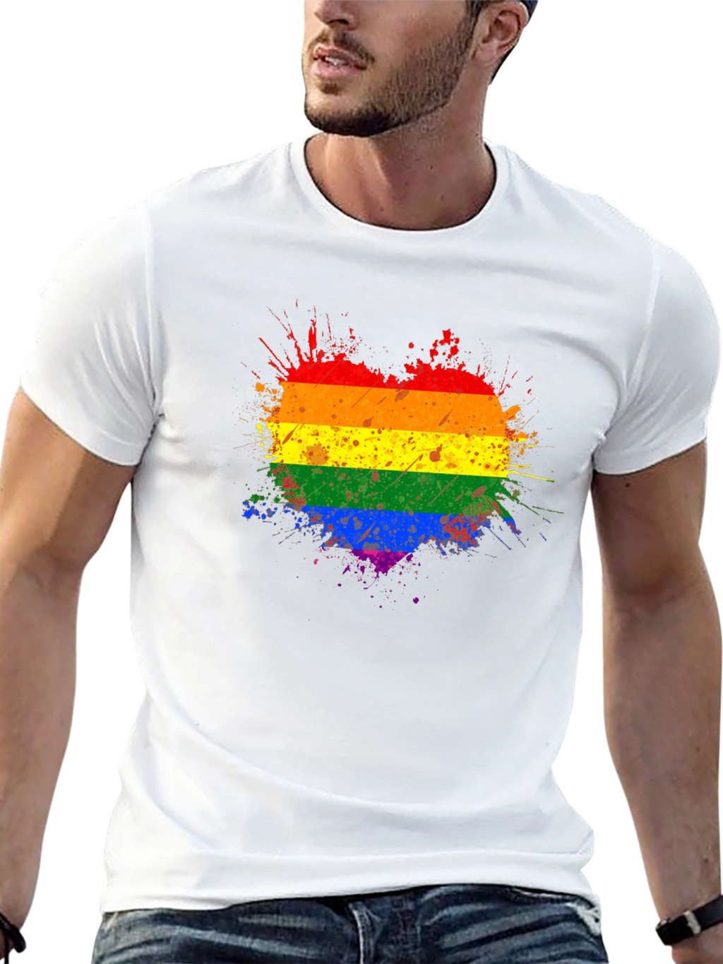 Pride Heart Splatter T-Shirt