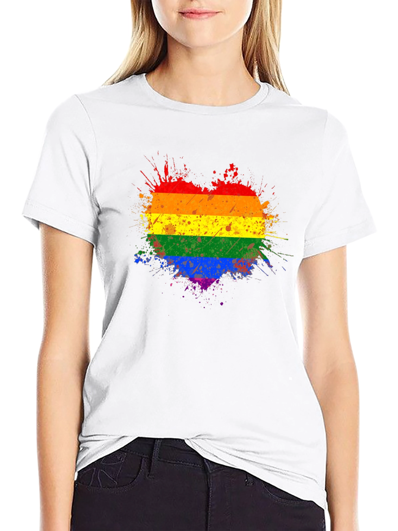 Pride Heart Splatter T-Shirt