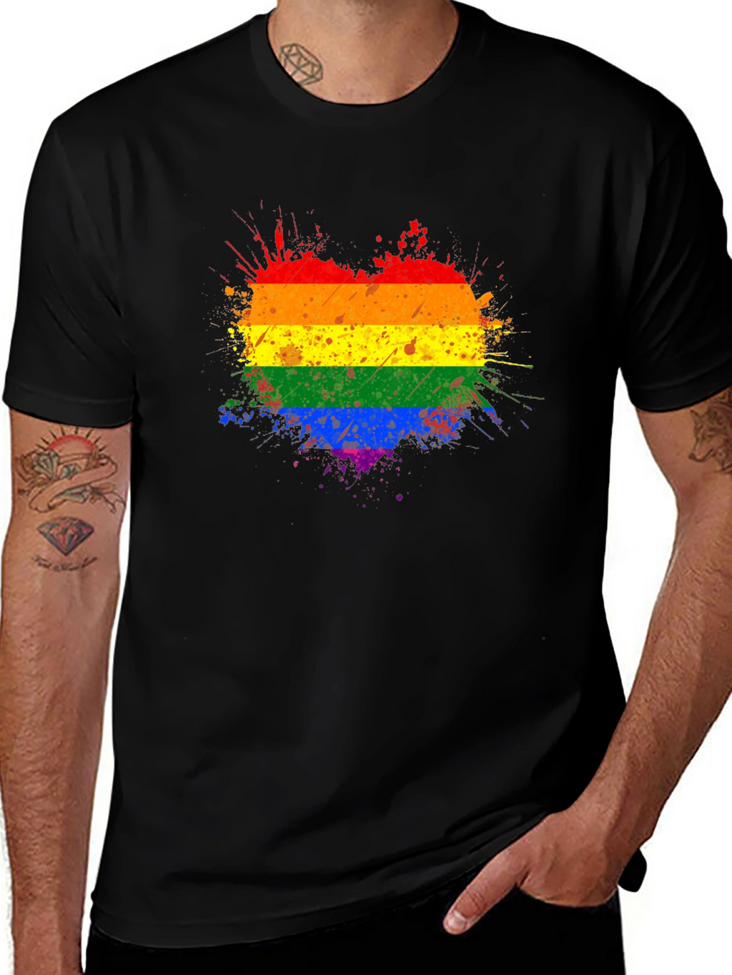 Pride Heart Splatter T-Shirt
