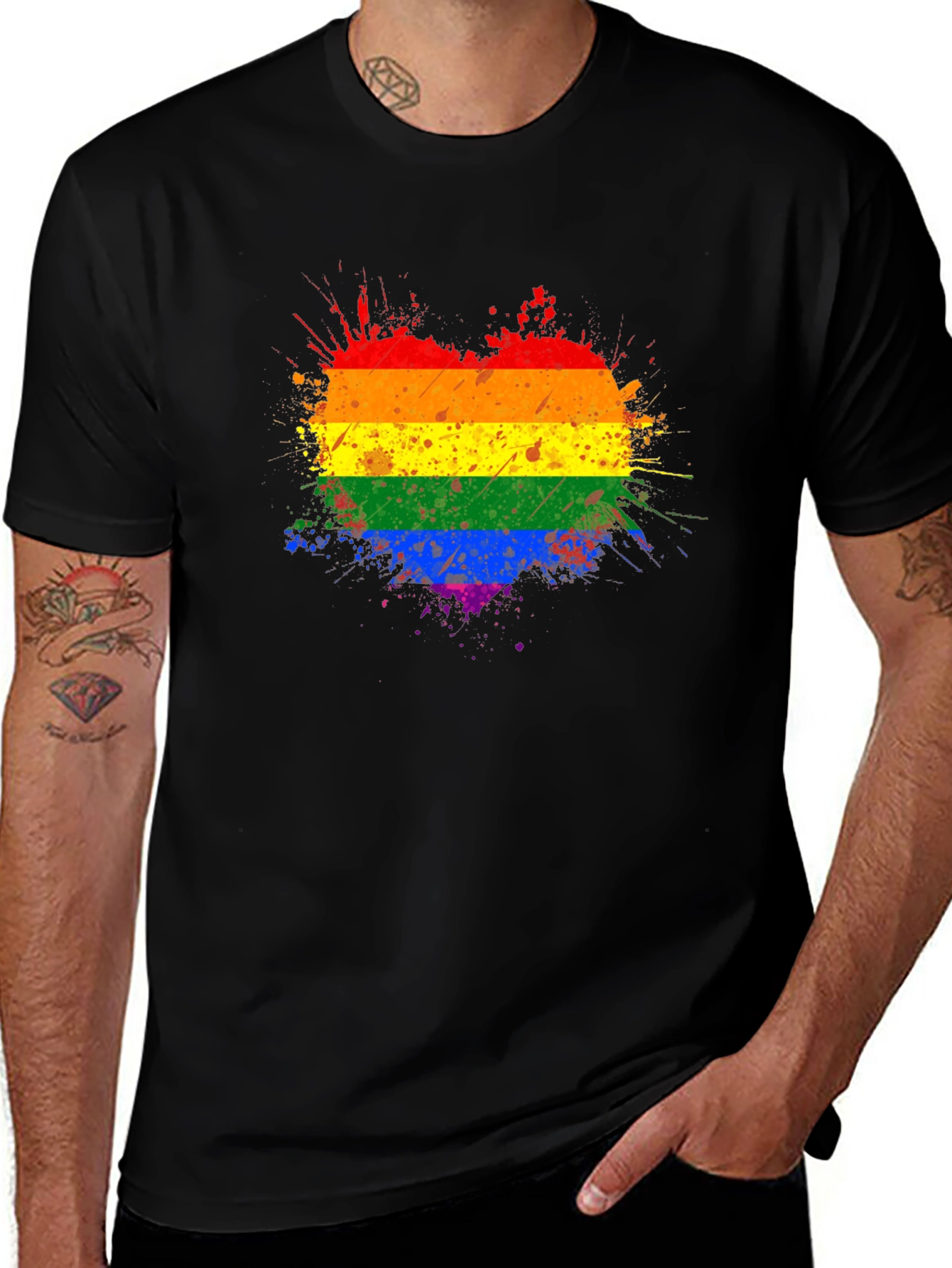 Pride Heart Splatter T-Shirt