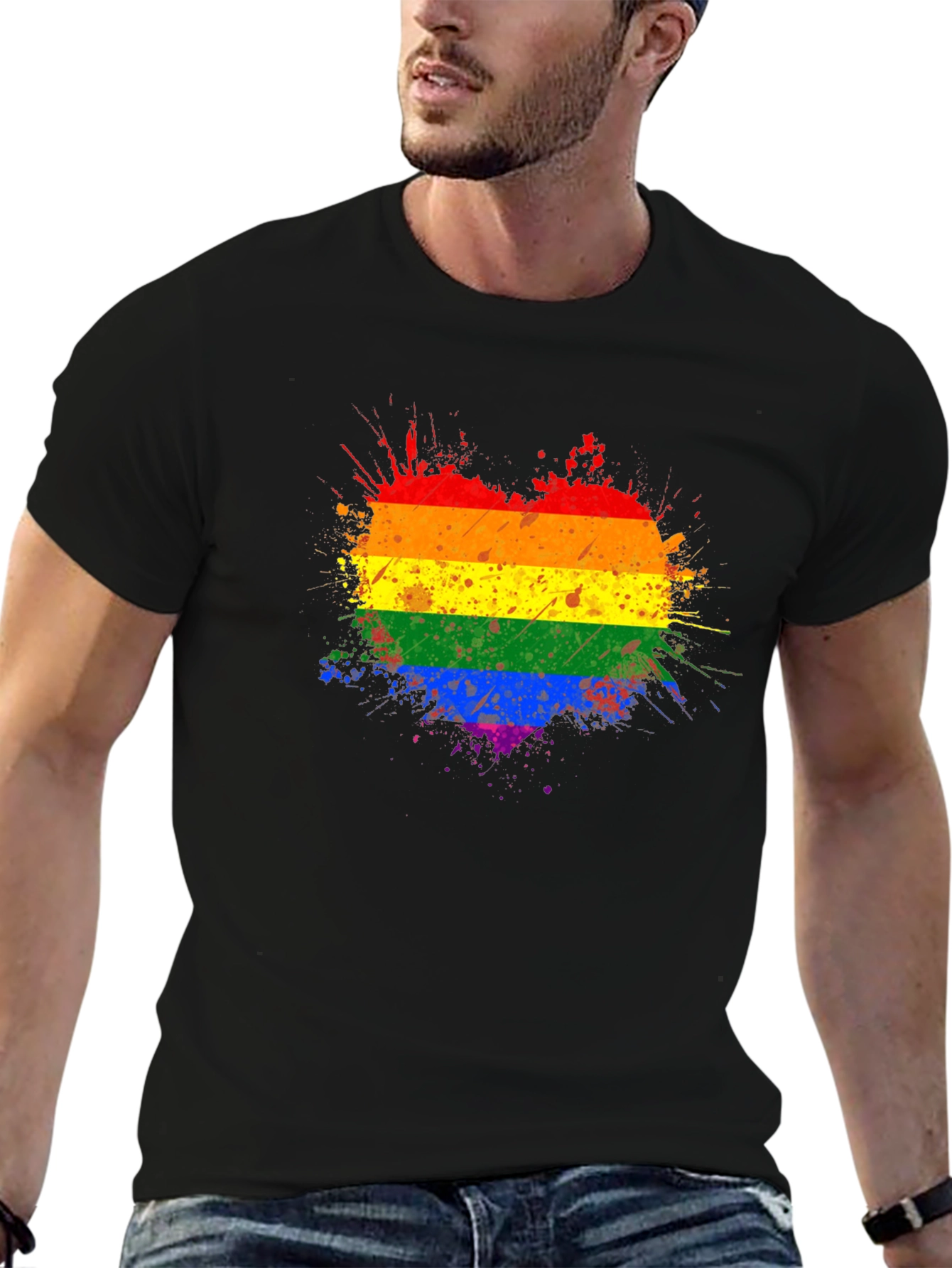 Pride Heart Splatter T-Shirt