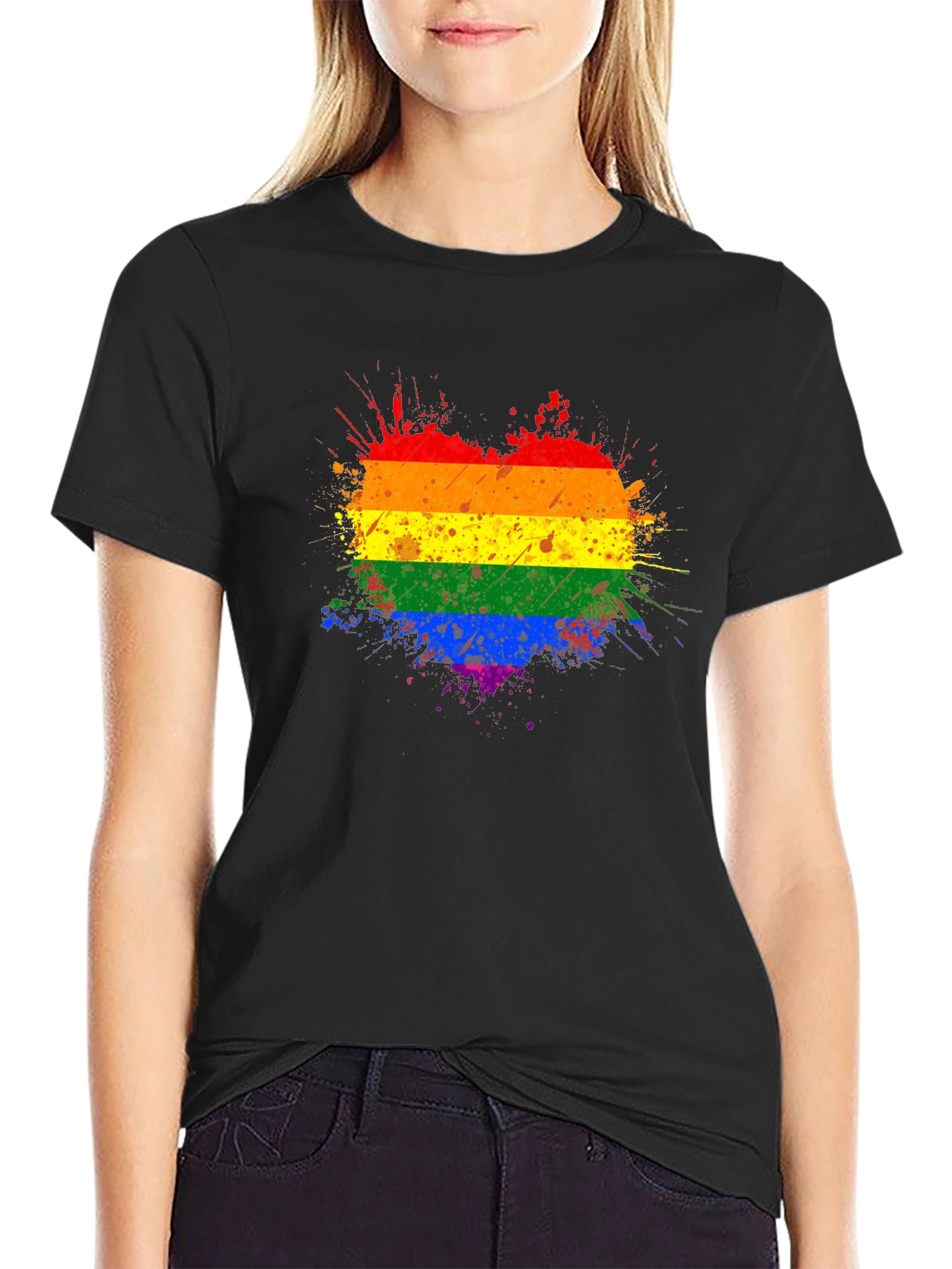 Pride Heart Splatter T-Shirt