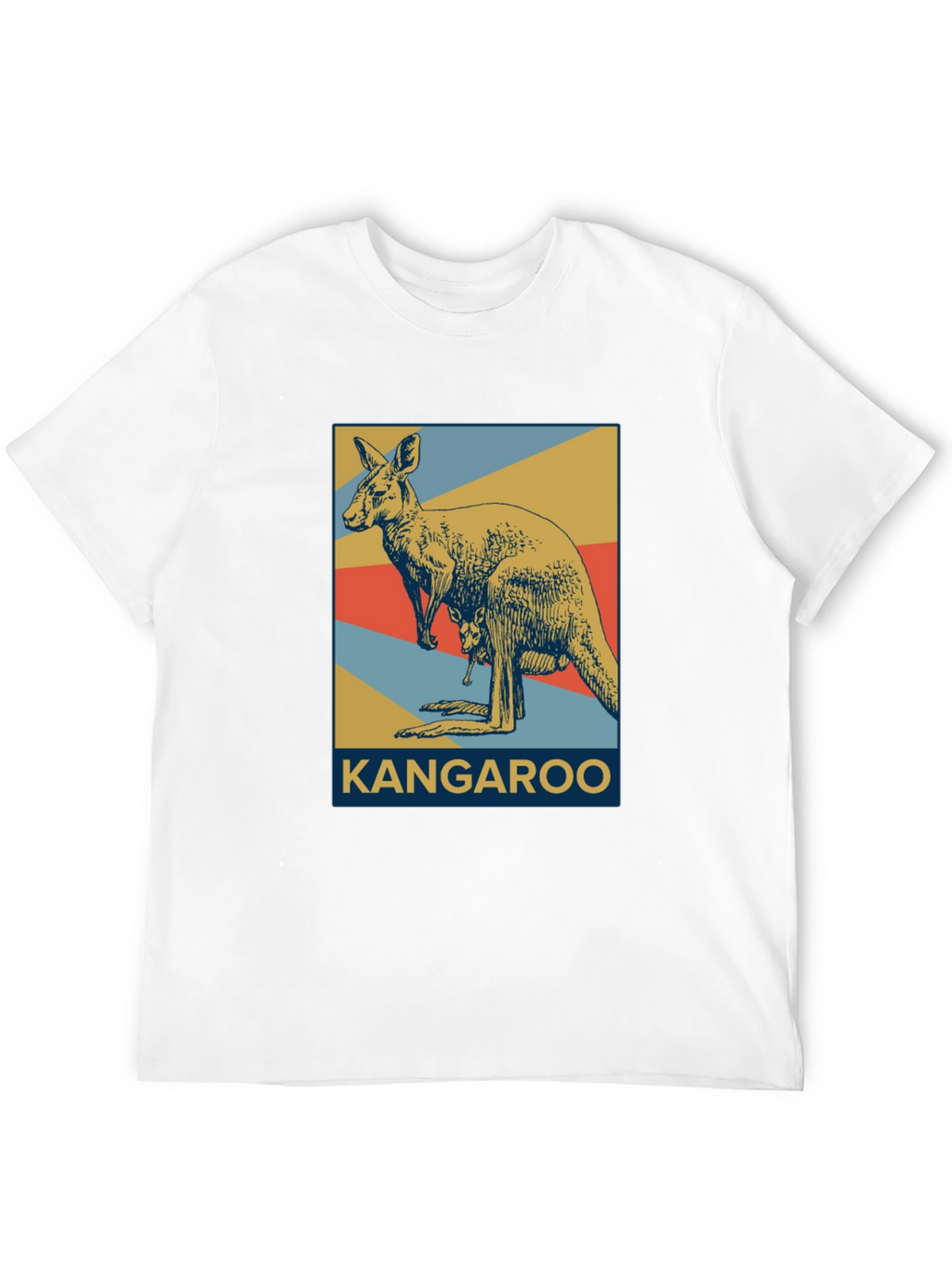 Kangaroo Graphic Tee - Retro Australian Wildlife Design