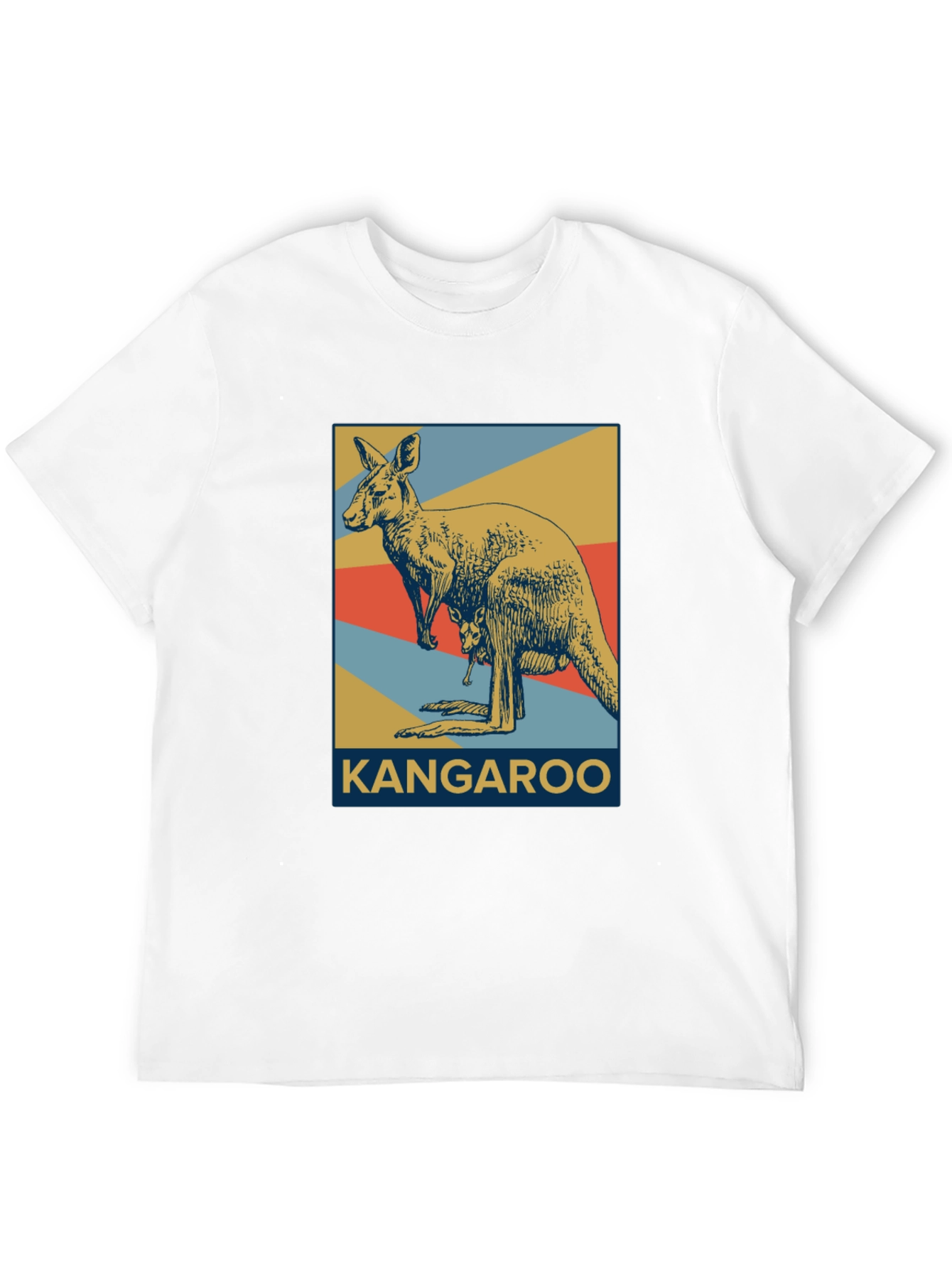 Kangaroo Graphic Tee - Retro Australian Wildlife Design