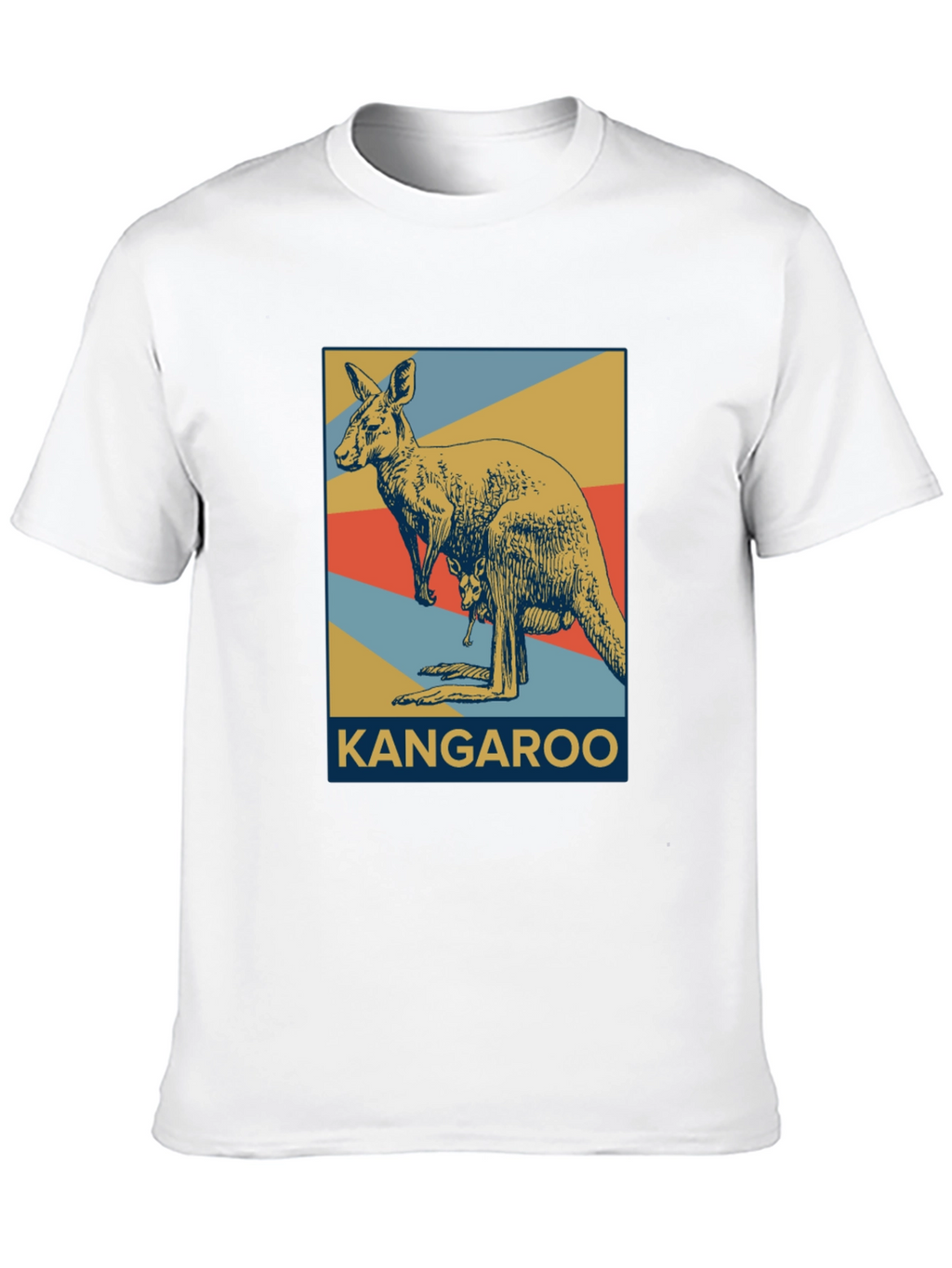 Kangaroo Graphic Tee - Retro Australian Wildlife Design