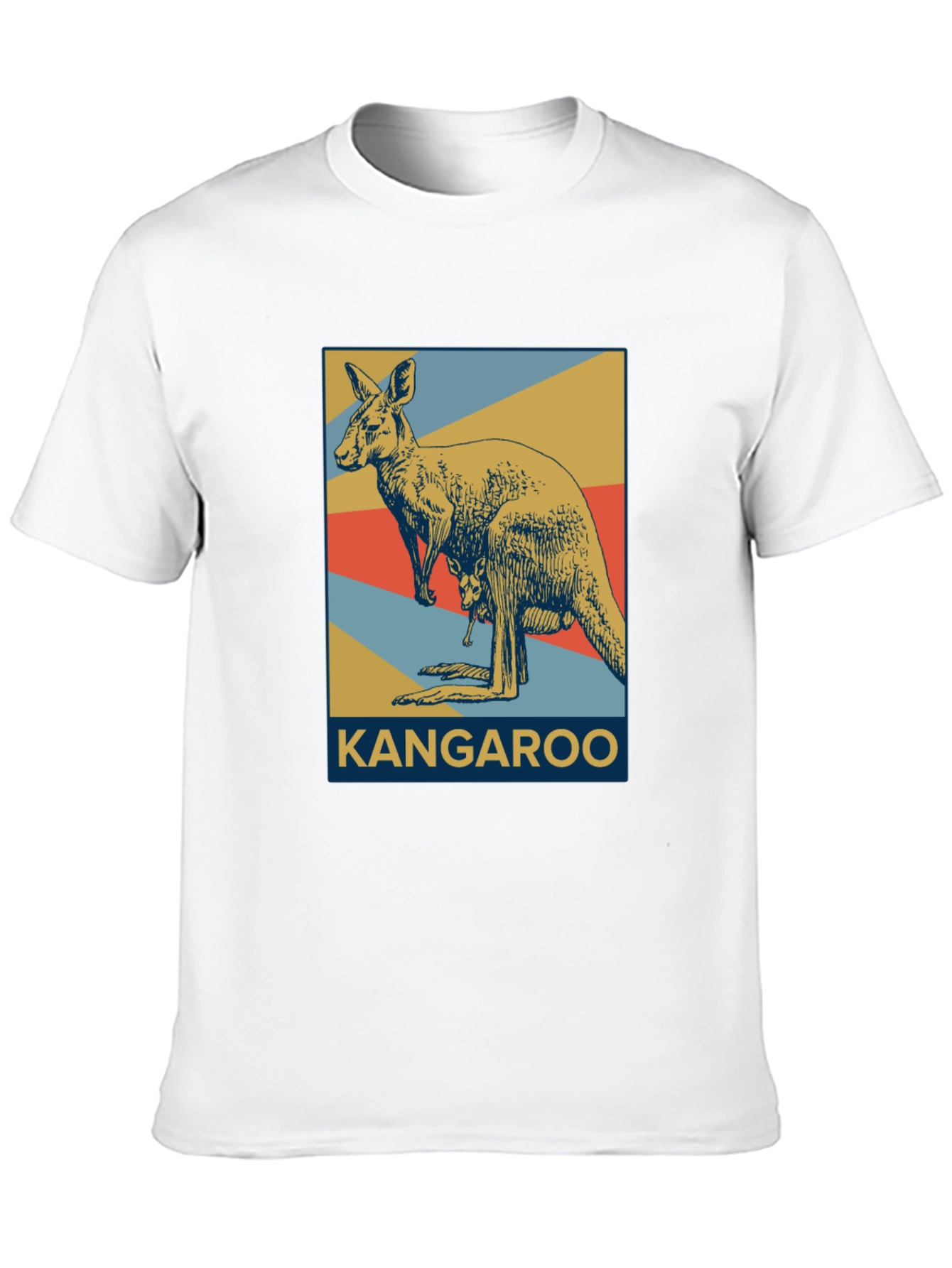 Kangaroo Graphic Tee - Retro Australian Wildlife Design