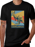 Kangaroo Graphic Tee - Retro Australian Wildlife Design
