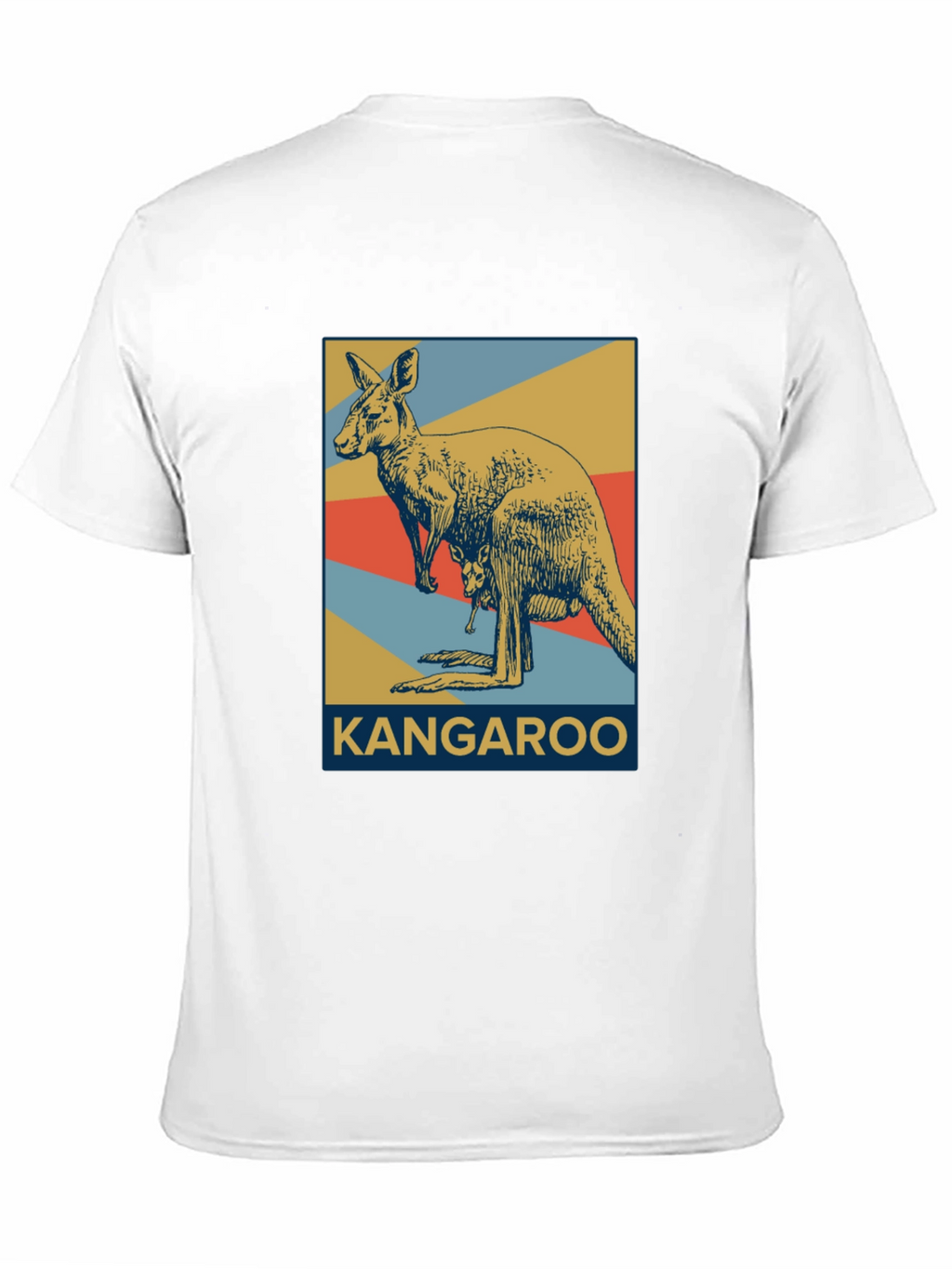 Kangaroo Graphic Tee - Retro Australian Wildlife Design